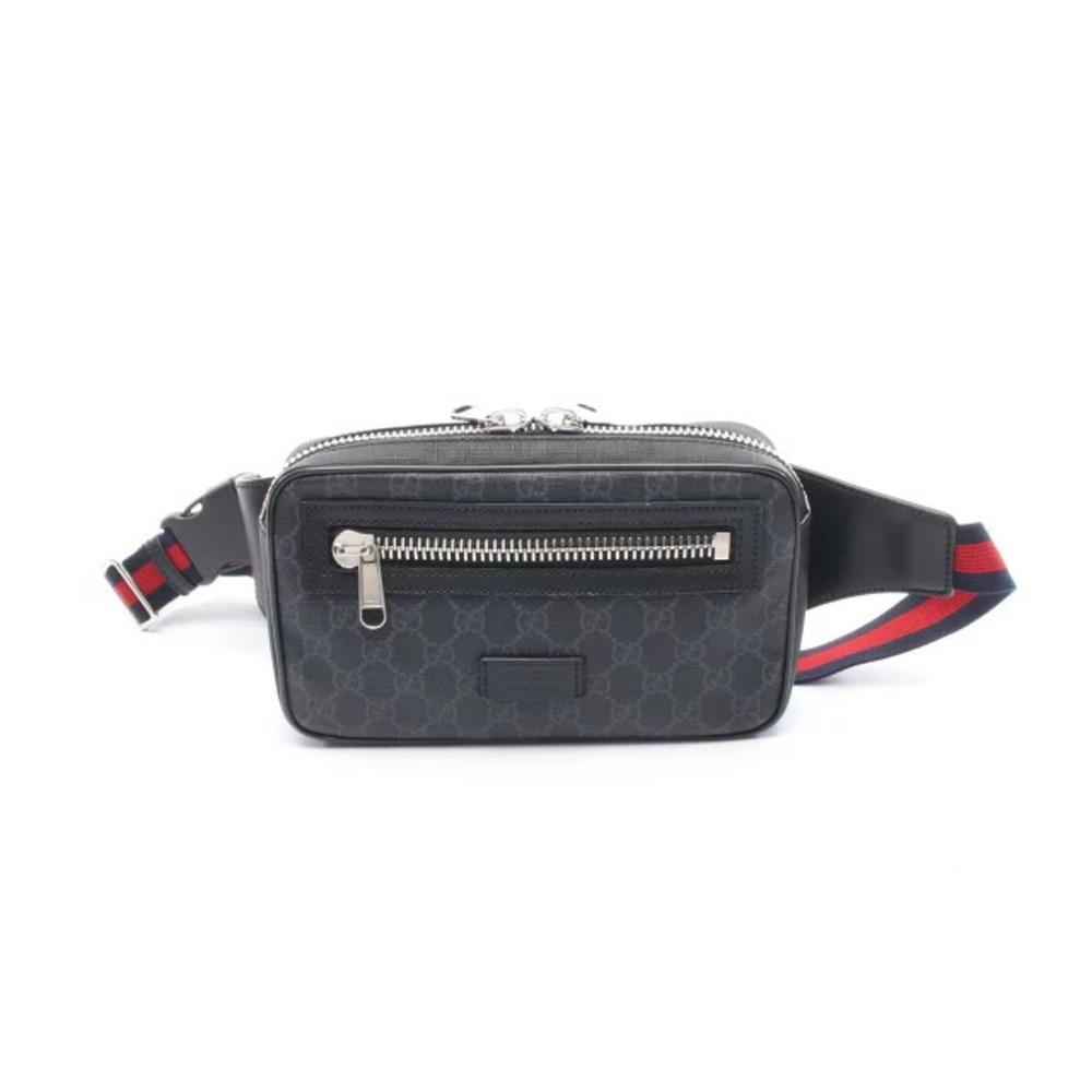 Gucci Soft GG Supreme Sherry Waist Bag Canvas Leather Black